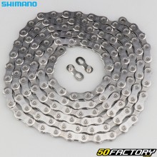 Cadena de bicicleta 12 velocidades 138 eslabones Shimano CN-M6100 gris