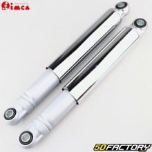 260mm smooth rear shock absorbers Peugeot 103, MBK 51 and Motobécane Imca chrome and gray
