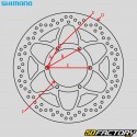 Disco freno bicicletta Ã˜180 mm 6 fori Shimano SM-RT86