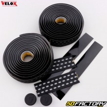 Velox Bi-Color perforated bicycle handlebar tapes black and gray