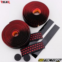 Vélox Bi-Color perforated bicycle handlebar tapes black and red