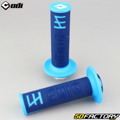 Puños Odi Emig 2.0 V2 Lock-On azul marino y cian