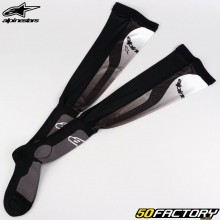 Calcetines largos Alpinestars Knee Brace en blanco y negro