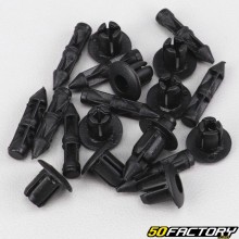 Clips de carénage Ø6 mm noirs (lot de 10)