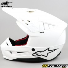 Helmet cross Alpinestars S-M5 Solid white (ECE 22.06)