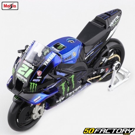 Motocicleta en miniatura 1 / 18 Yamaha YZR-M1 Monster Energy (2022) Morbidelli 21 Maisto
