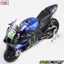 Moto miniature 1/18e Yamaha YZR-M1 Monster Energy (2022) Morbidelli 21 Maisto