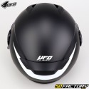 Capacete de jato UFO Spirit preto e branco fosco