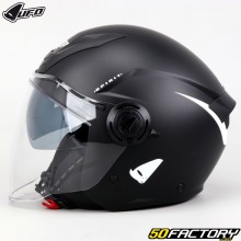 Casque jet UFO Spirit noir mat et blanc