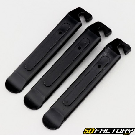 Black plastic bicycle tire levers (set of 3) V2
