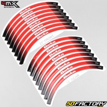 Adesivi strisce cerchio Beta 4MX rossi