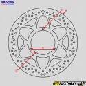 Rear brake disc Derbi,  Gilera,  Aprilia,  Peugeot, NIU Ø30 mm RMS