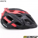 Casco da ciclismo Grey&#39;s nero e rosso opaco