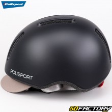 Casco da bici con illuminazione posteriore integrata Polisport Commuter nero