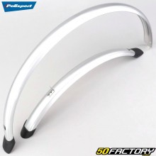 Parafanghi anteriore e posteriore per bici da 28" Polisport Towny cromati 51 mm