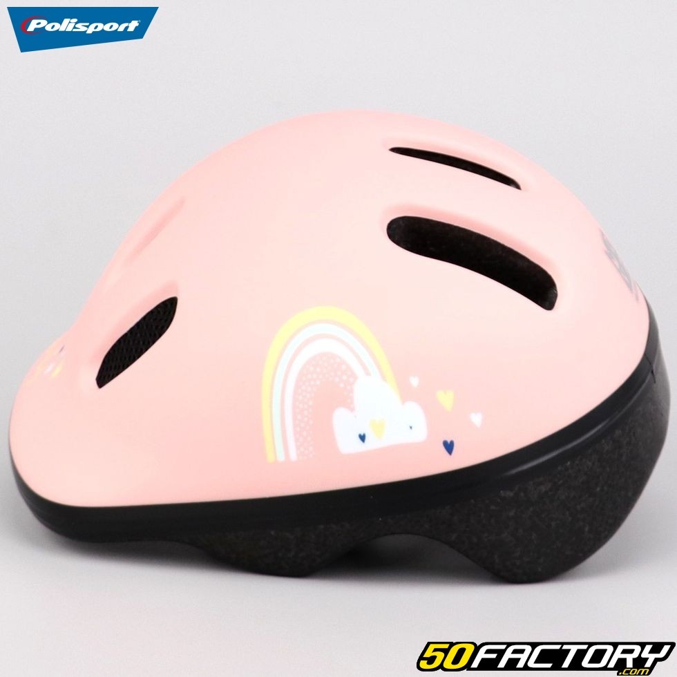 Casque vélo enfant (-3 ans) Polisport Happy Rainbow rose