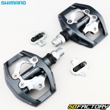 Pedales semiautomáticos SPD para bicicleta MTB Shimano PD-EH500 gris