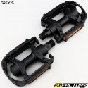 Grey&#39;s flat plastic bicycle pedals black 98x73 mm