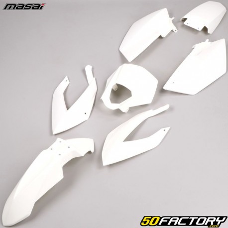 Kit de carenagem Hanway Furious SM, SX 50, Masai Ultimate,  Dirty  Rider branco
