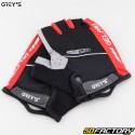 Guanti corti da ciclismo e scooter Grey&#39;s Air Vent neri e rossi