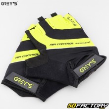 Guantes cortos para ciclismo y scooter Grey&#39;s Air Control negros y amarillos
