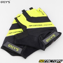 Gants courts vélo, trottinette Grey's Air Control noirs et jaunes