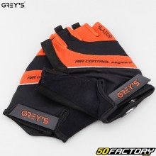 Guantes ciclismo y scooter cortos Grey&#39;s Air Control negros y rojos