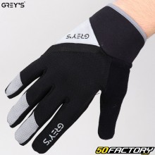 Lange Winter-Fahrrad- und Rollerhandschuhe von Grey&#39;s, Schwarz und Grau