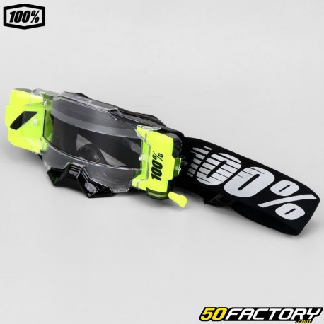 100% Armega Forecast roll-off mask black and fluorescent yellow