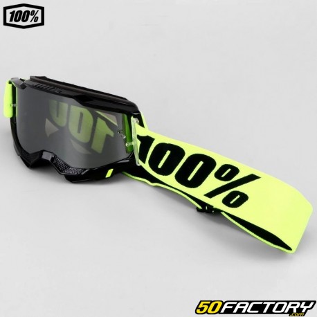 100% Óculos Accuri 2 Session pantalla iridio plateada negra y amarilla fluorescente