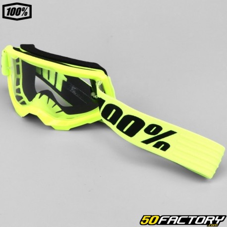 Gafas 100% Strata 2 pantalla transparente amarilla fluorescente