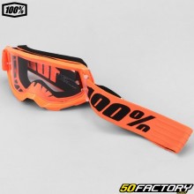 Gafas 100% Strata 2 talla niño (6-12 años) naranja fluorescente pantalla transparente