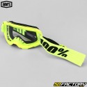 Occhiali 100% Strata 2 taglia bambino (6-12 anni) schermo trasparente giallo fluorescente