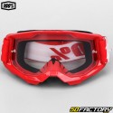 100% Strata 2 mask child size (6-12 years) red clear screen
