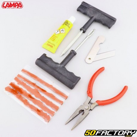 Tubeless tire puncture repair kit with &quot;braids&quot; Lampa Basic set