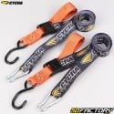 2 m lashing straps with cam buckles and orange Cycra hooks (pack of 2)