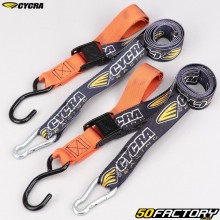 Lashing straps 2 m loops orange Cycra cam and hooks (set of 2)