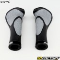 Punhos de bicicleta ergonômicos Lock-On Grey preto e cinza
