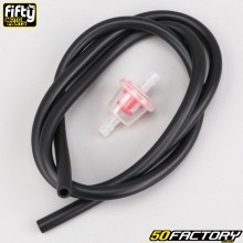 Tubo carburante Ø4x8mm Fifty nero con filtro (1 metro)