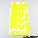 Neon yellow bicycle frame protection stickers (set of 10)