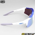 100% Speedcraft SL-Brille weiß und blau-blaue Hiper-Linse