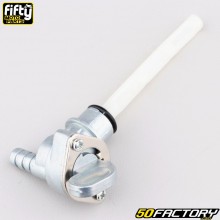 Fuel tap 3 positions Ø15 mm Derbi,  Beta,  Rieju... (rear outlet 90° Ø8 mm) Fifty