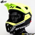 Casco integrale con mentoniera removibile per mountain bike UFO Defcon-Two nero e giallo fluo