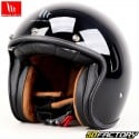 Capacete de jato MT Helmets Le Mans II SV S Solid A1 preto brilhante