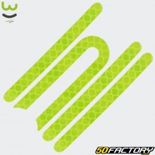 Stickers réfléchissants trottinette Xiaomi M365, M365 Pro... Wattiz jaunes fluo