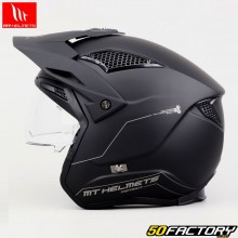 Casque jet MT Helmets District SV S Solid A1 noir mat