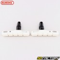 72 mm Elvedes asymmetrical V-Brake bicycle brake pads white (with threads)