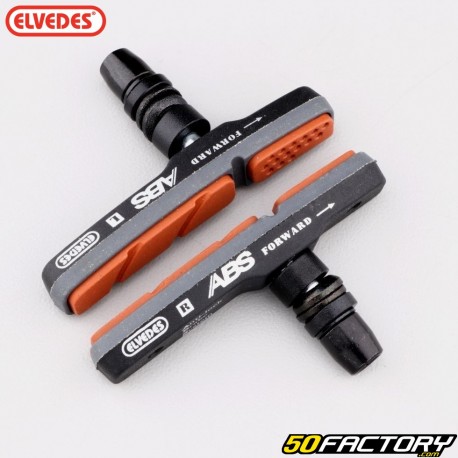 Pastillas de freno de bicicleta Elvedes ABS asimétricas V-Brake de 72 mm (con roscas)