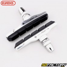 Elvedes 72 mm asymmetric V-Brake bicycle brake pads (aluminum supports) (with threads)