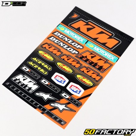 Adesivi KTM Racing MX 30.5x46 cm D'Cor (set)